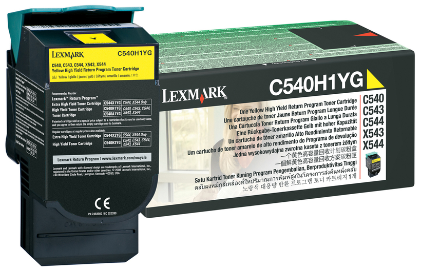 Toner Lexmark C540H, jaune