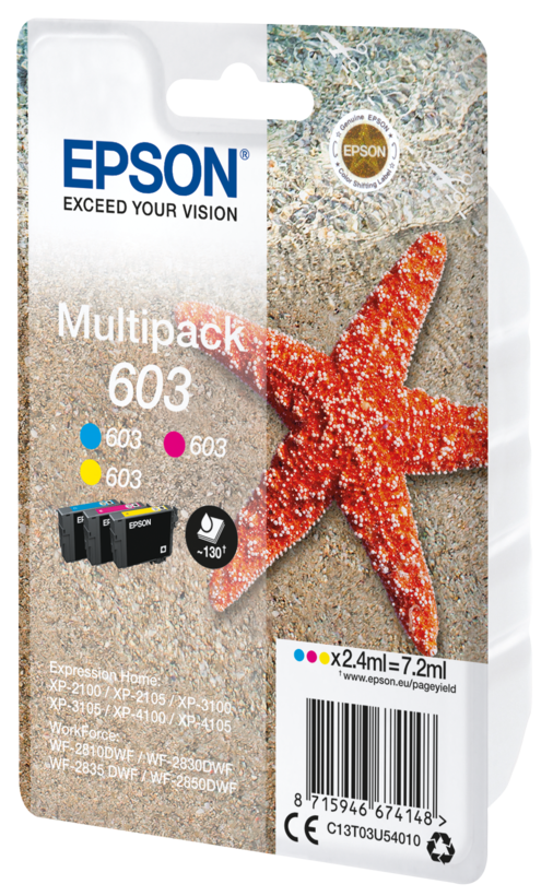 Encre Epson 603, 3 couleurs multipack