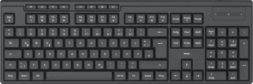 Hama WK-200 Funk Tastatur schwarz