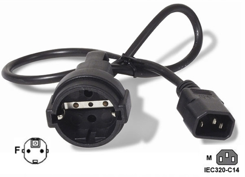 USV Pdu Power Verlängerungskabel Iec 320 C14 Stecker auf Cee7 Europäische  Buchse Adapter