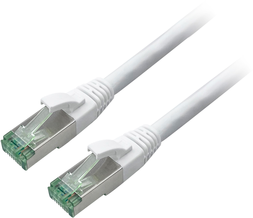 Cavo patch GRS S/FTP RJ45 Cat6a 0,5m bia