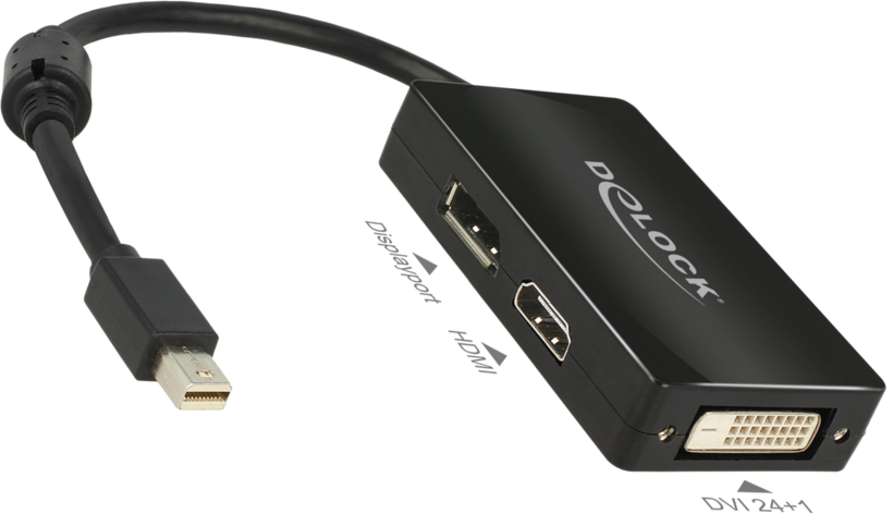 Delock Mini-DP - DP/DVI-D/HDMI Adapter