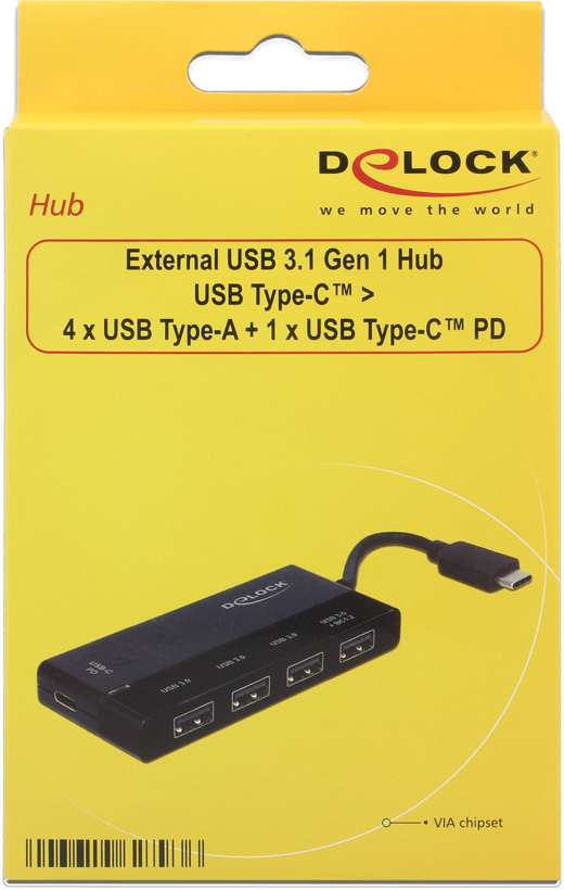 Delock USB Hub 3.1 5-port Black