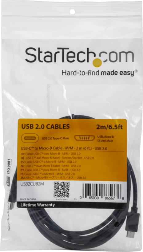 Cable USB 2.0 C/m-Micro B/m 2m