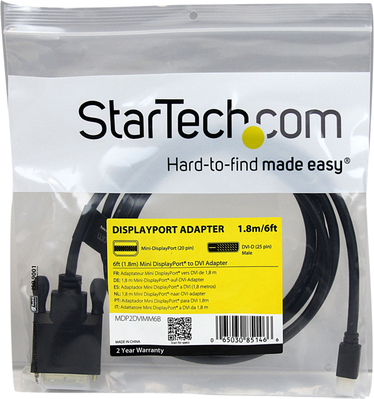 Cable StarTech Mini-DP - DVI-D 1,8 m
