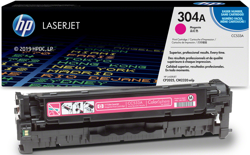 HP Toner 304A, purpurowy