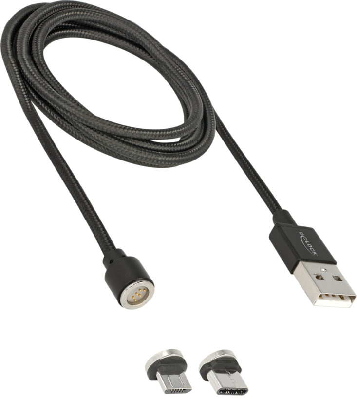 Delock USB-A - Micro-B/C Cable 1.1m