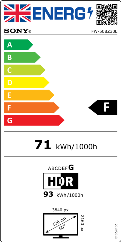 Sony Bravia FW-50BZ30L Display