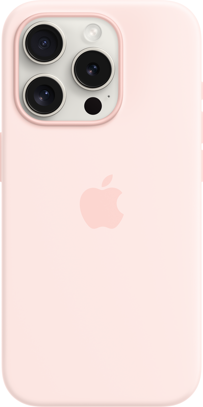 Custodia iPhone 15 Pro silicone rosa con