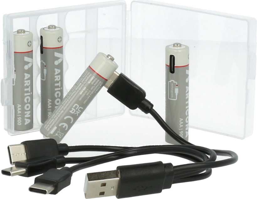 ARTICONA AAA Battery USB Type-C 4 pcs