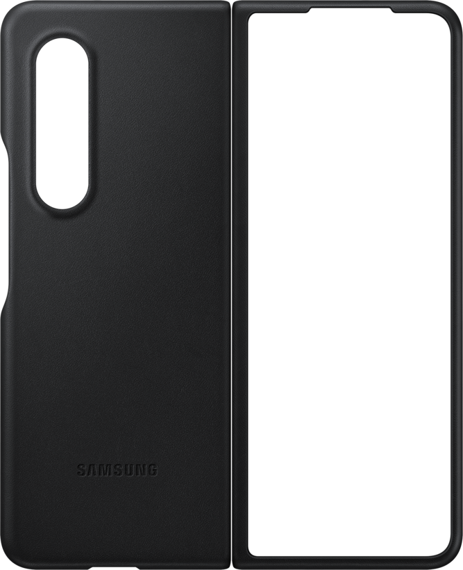 Étui Samsung Z Fold3 5G cuir, noir