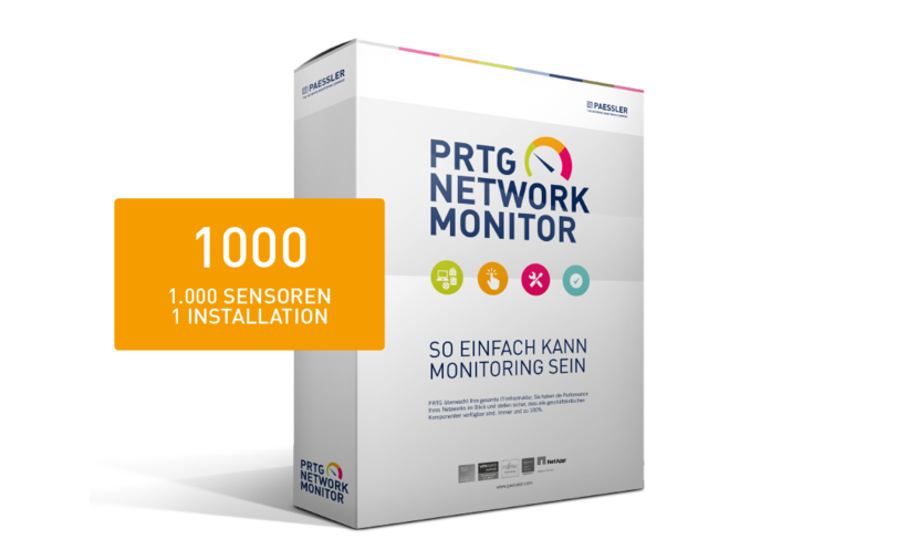 Paessler PRTG Network Monitor 1000 Version License incl. Maintenance 36 months 1000 Sensors