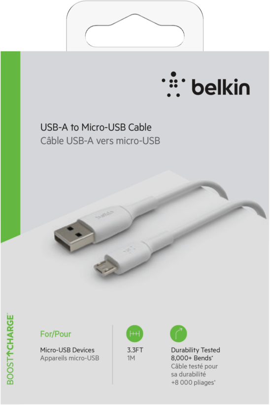 Belkin USB Typ A - Micro-B Kabel 1m weiß