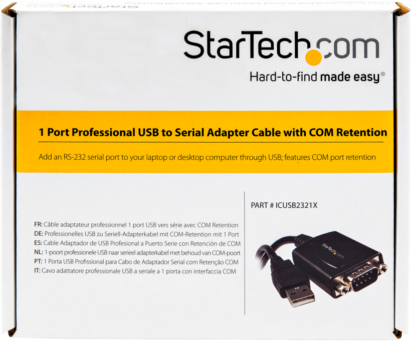 Adaptador DB9 m. (RS232) - USB-A m. 0,3m