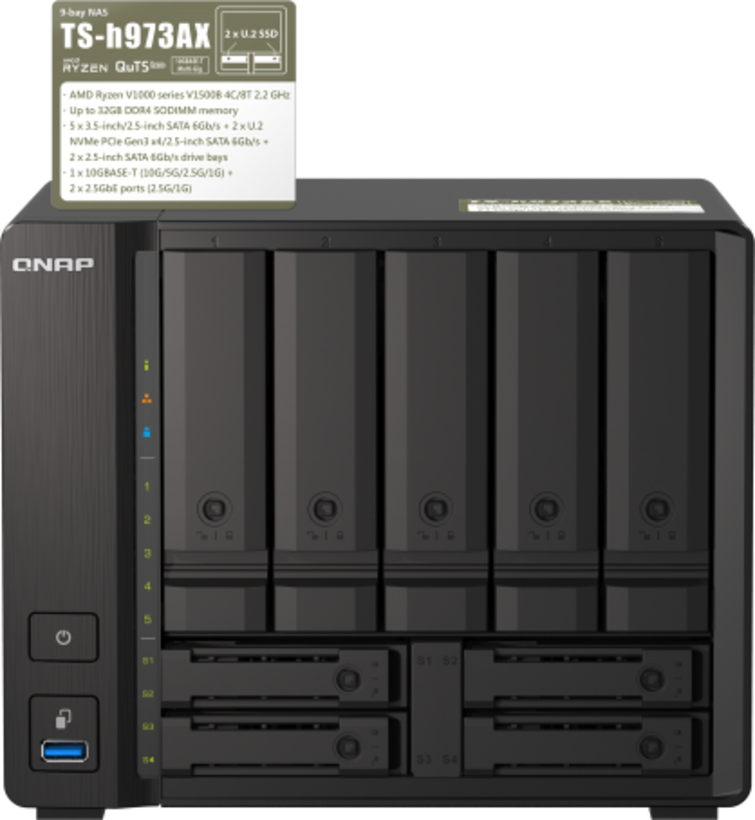 QNAP TS-h973AX 32 GB 9-Bay NAS