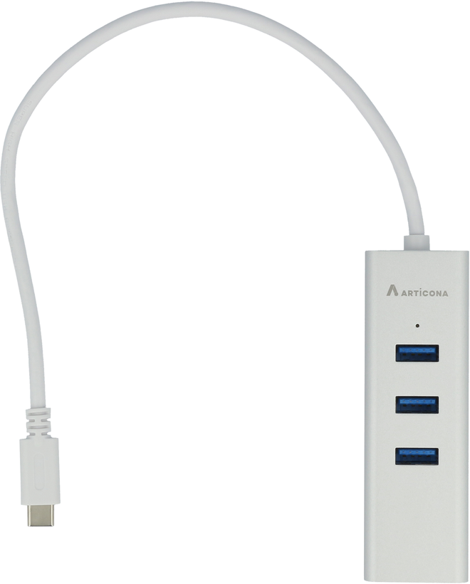 ARTICONA USB Hub 3.0 Typ C 3-Port + RJ45