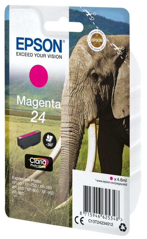 Tinteiro Epson 24 Claria magenta