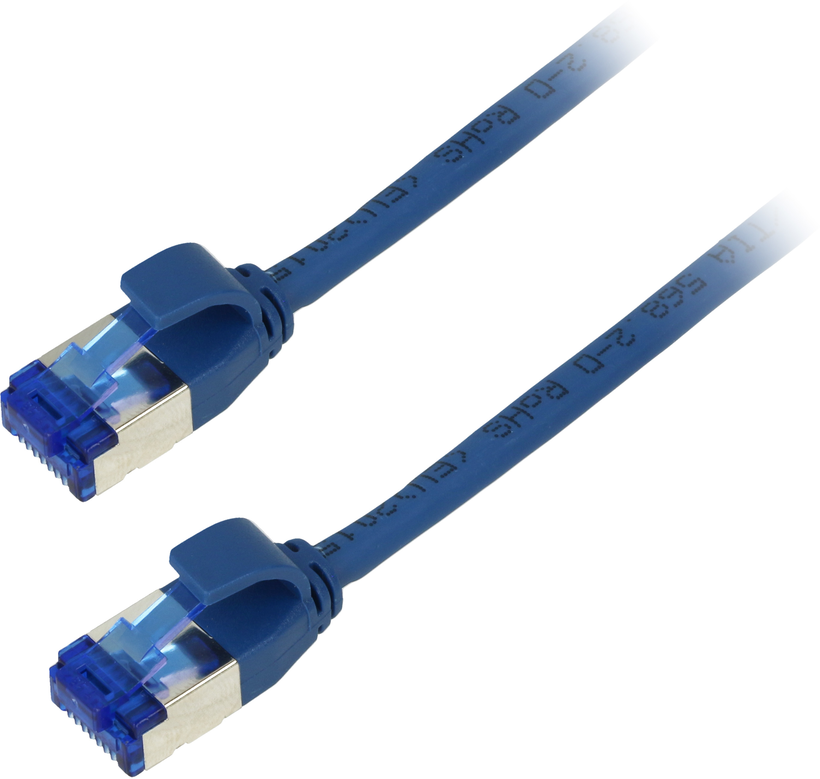 Patch Cable RJ45 S/FTP Cat6a 0.5m Blue