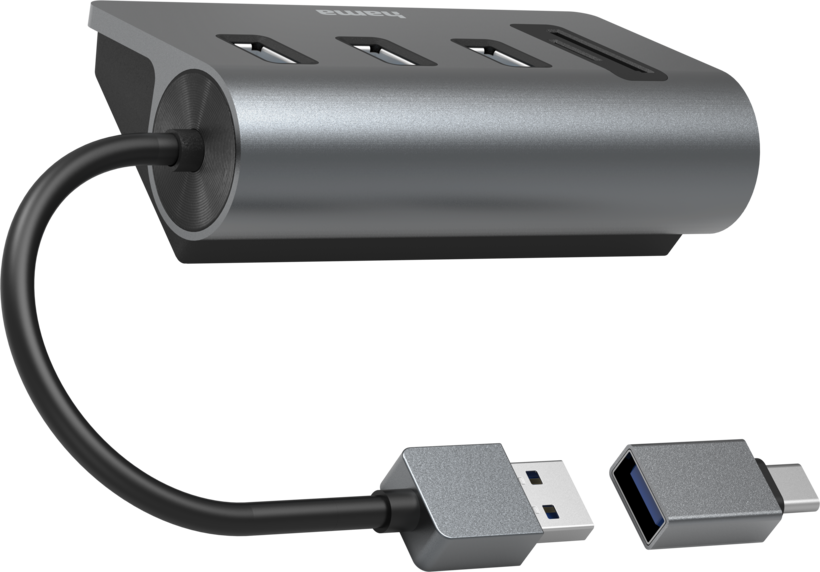 Hama USB Hub 3.0 3-port + Card Reader