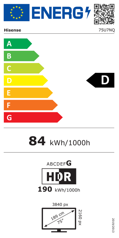 Hisense 75U7NQ ULED 4K UHD Smart TV