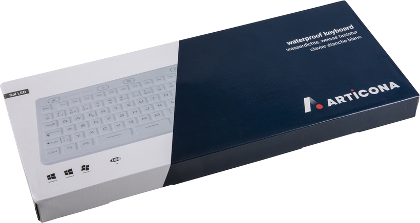 ARTICONA Full LED Medical Keyboard White