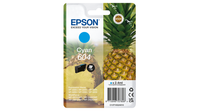 Epson Singlep. 604 Ananas-Tinte cyan