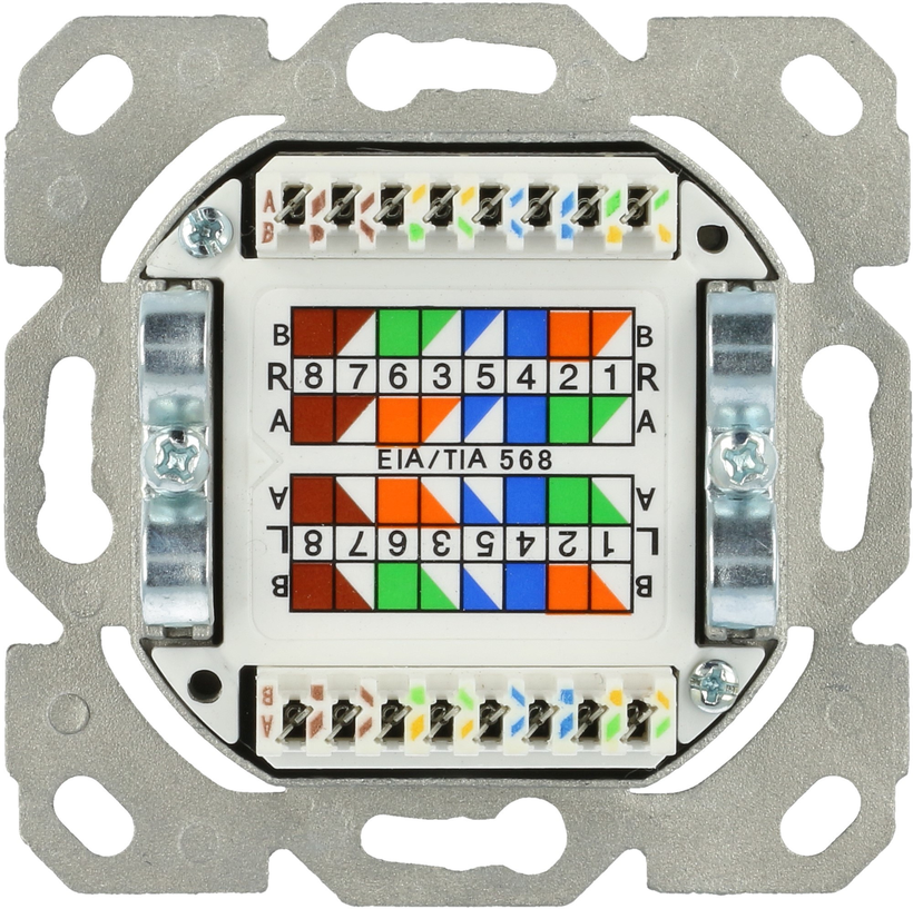 RJ45-Dose UP 2-fach LSA+ Cat6a weiß