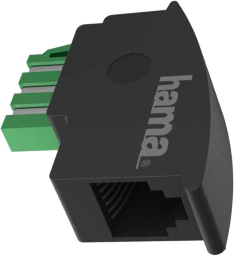 Adapter TAE/N+F Stecker - RJ12 Buchse