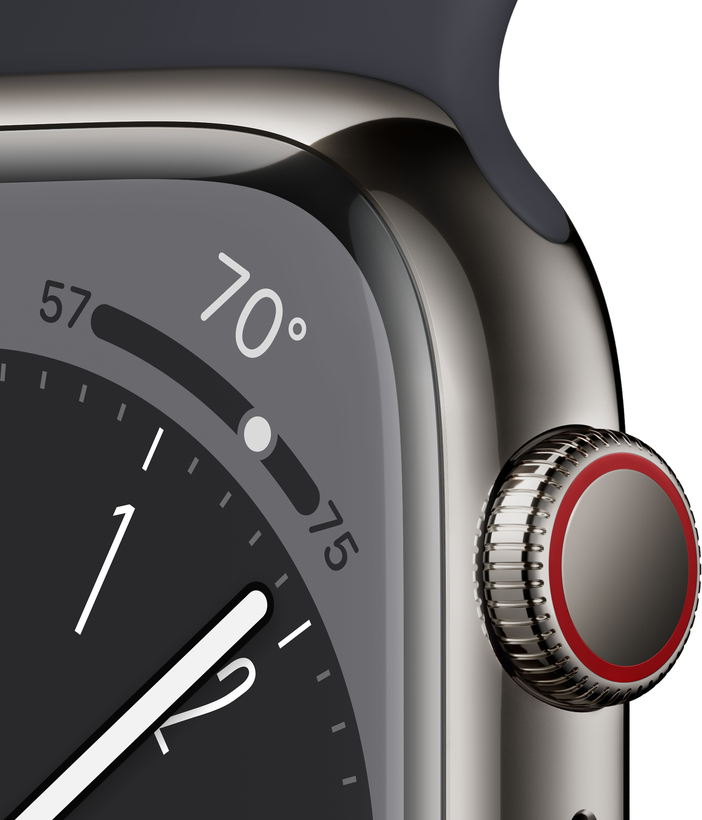 Apple Watch S8 GPS+LTE 41mm acier gris