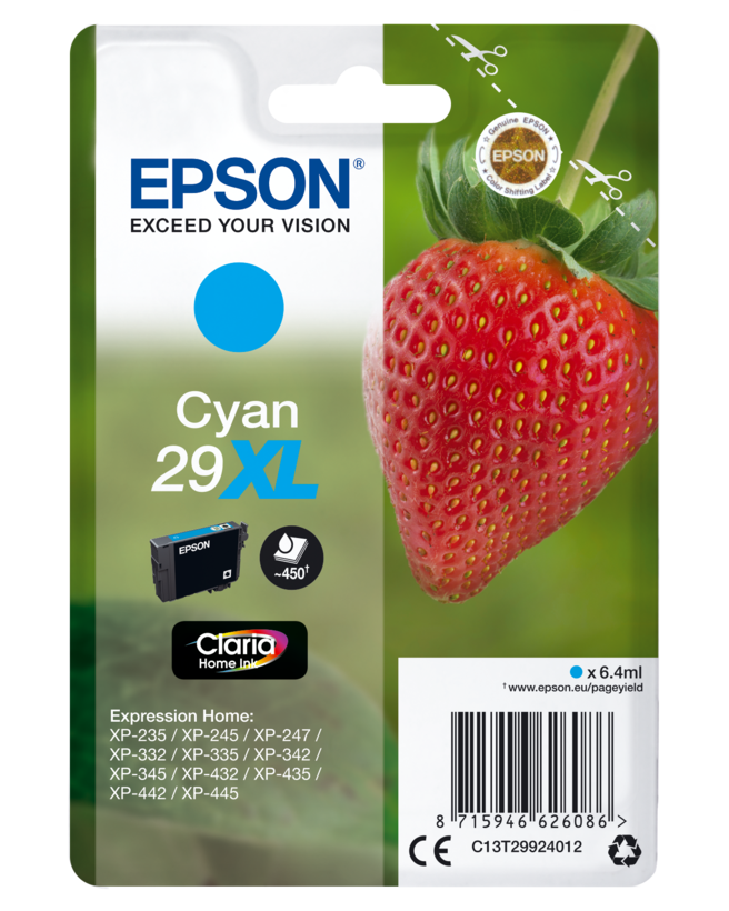 Encre Epson 29XL, cyan