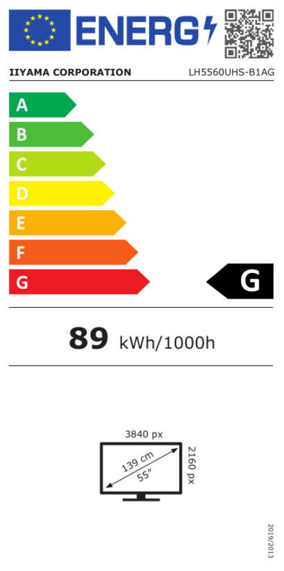 Écran iiyama ProLite LH5560UHS-B1AG