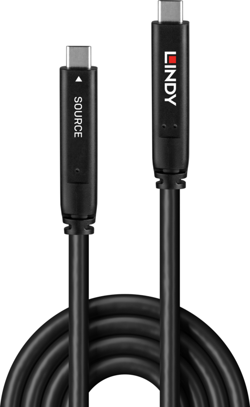 Cabo híbrido USB-C LINDY 10 m