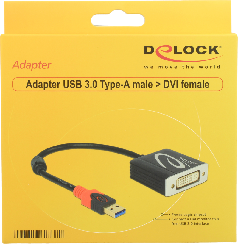 Adapter USB 3.0 A/m DVI-I/f