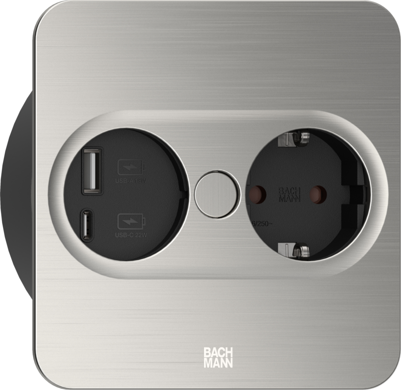Power Strip TWIST 2 1-way+USB 2m