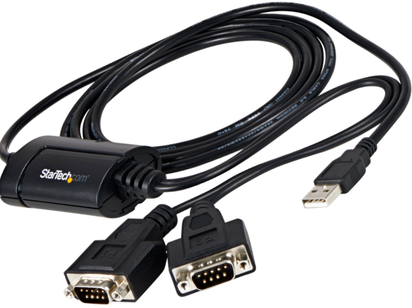 Adapter 2xDB9/m (RS232) - USB-A/m 1.8m