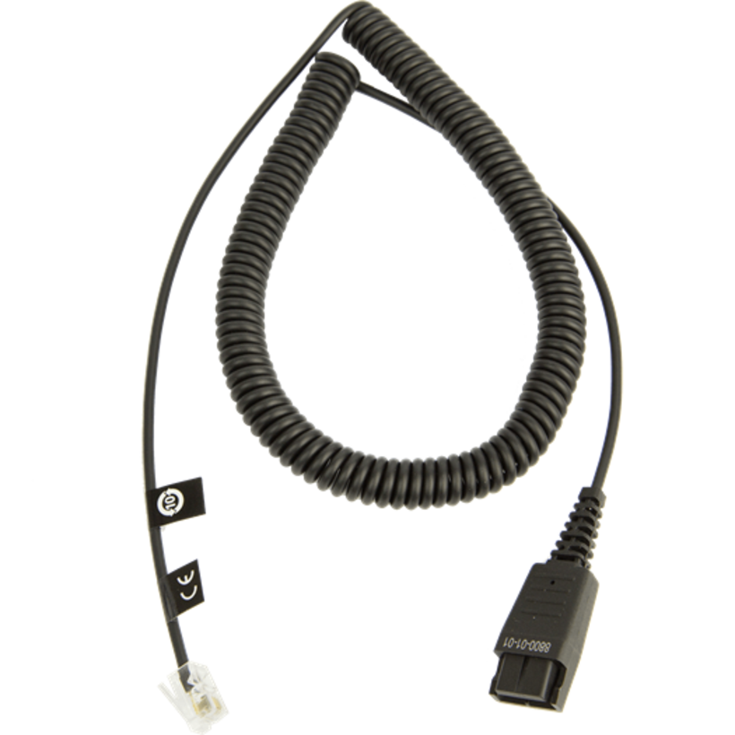 Headset Cable Cord QD-RJ10, Spiral