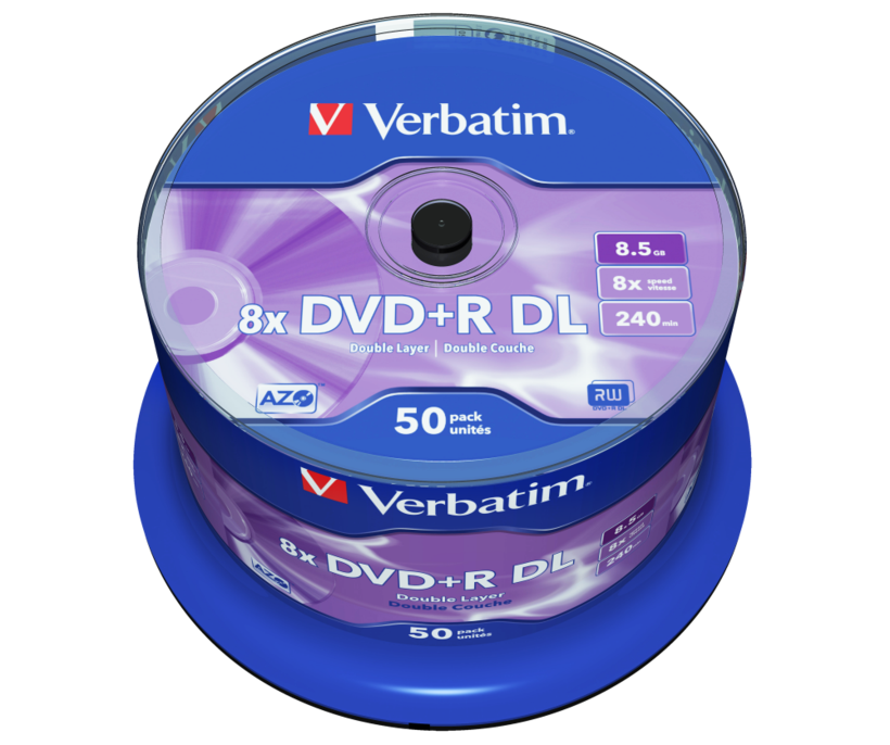Verbatim DVD+R DL 8.5GB 8x SP 50-pack