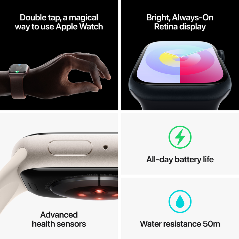 Apple Watch S9 9 LTE 45mm alu minuit