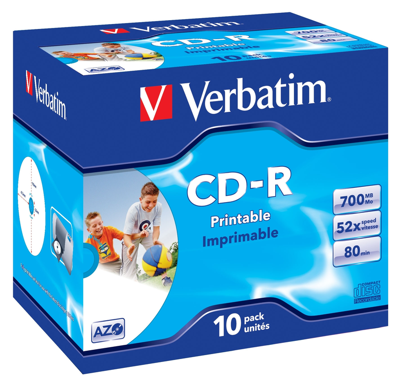 Verbatim CD-R 80/700MB 52x Ink JC 10-pck