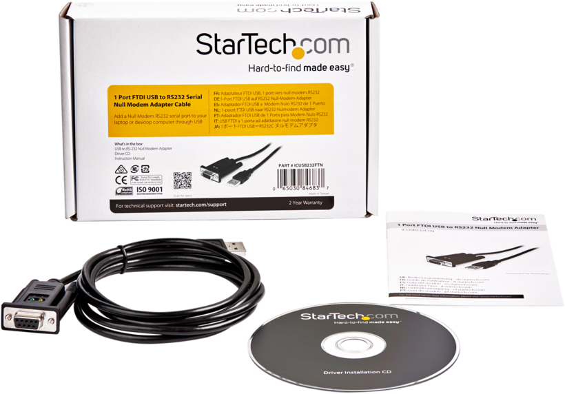 Adapt. DB9 f. (RS232)-USB tipo A m. 1,7m