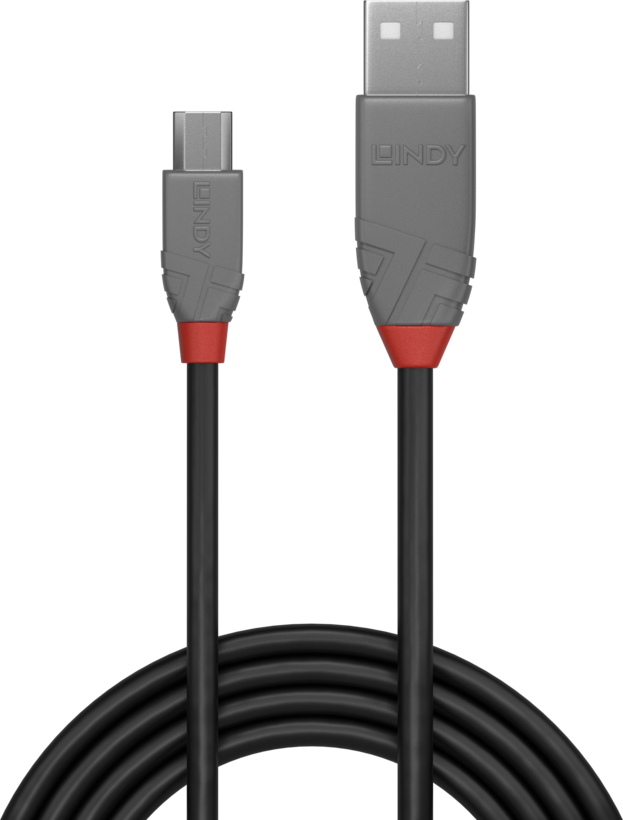 Câble USB LINDY type A - microB, 0,2 m