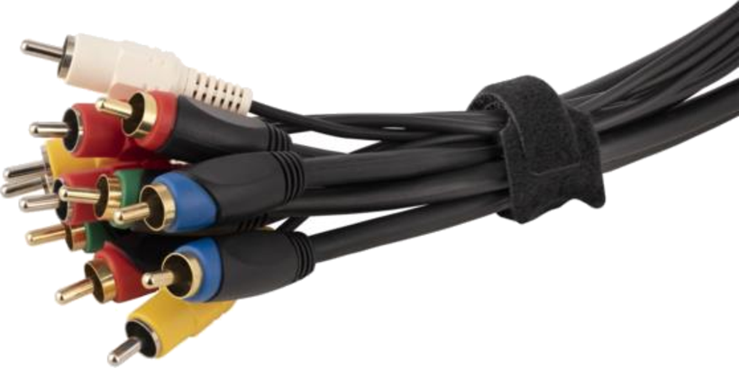 Hook-and-Loop Cable Ties 150mm Black 50x