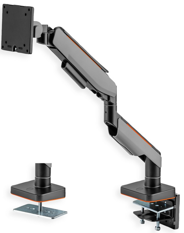ROLINE LCD Monitor Arm w/ Clamp Black