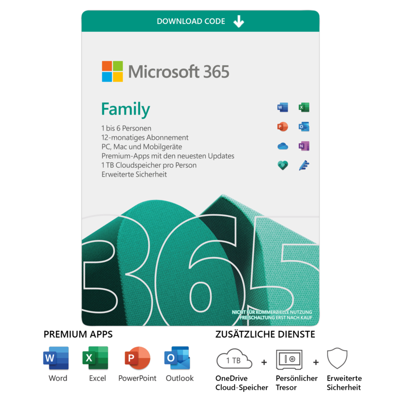 Microsoft M365 Family All Languages 1 License