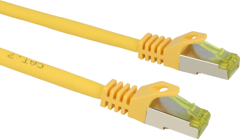 Câble patch RJ45 S/FTP Cat6a 0,25m jaune