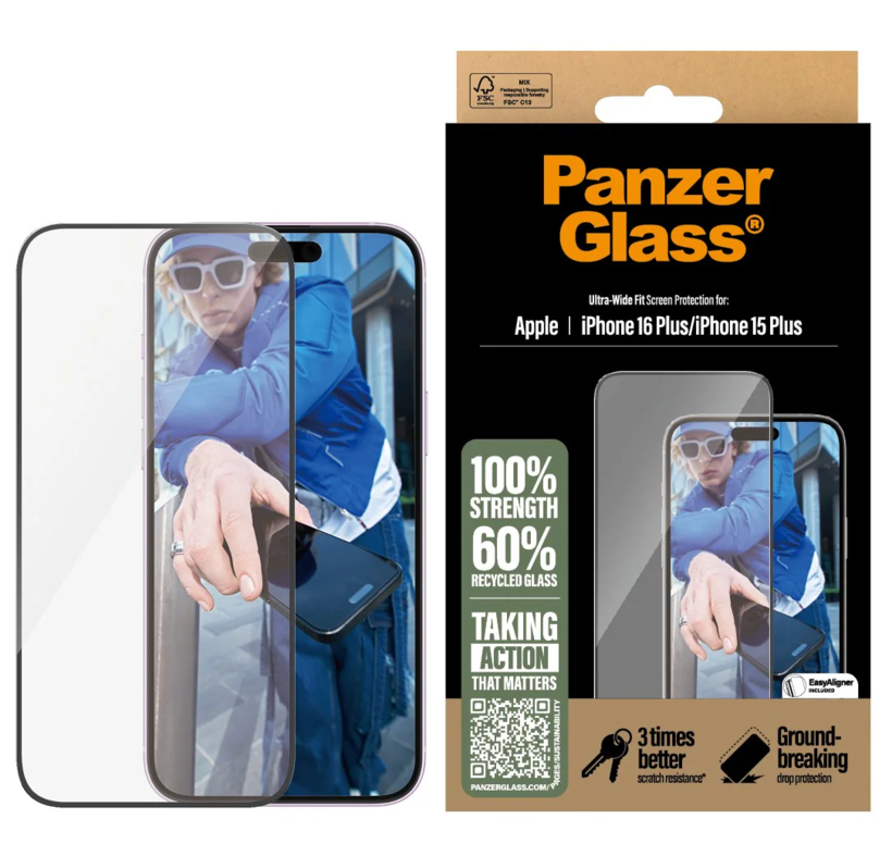 Ochranné sklo PanzerGlass iP16+/15+ UWF