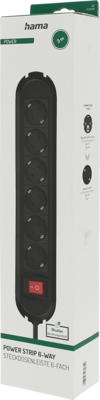 Power Strip 6-way 3m w/ Switch