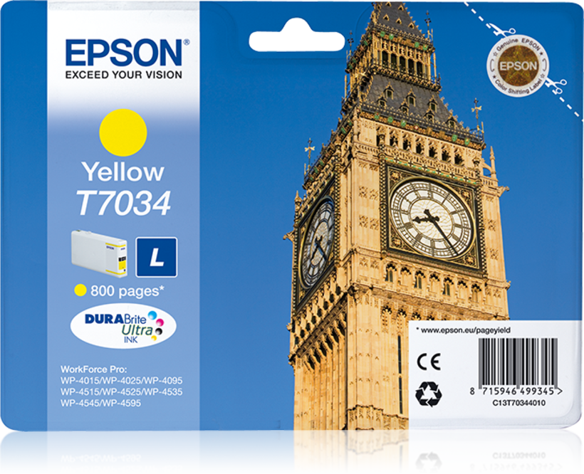 Encre Epson T7034 L, jaune