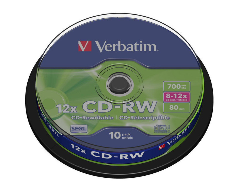 Verbatim CD-RW 700MB 12x SP 10-pack