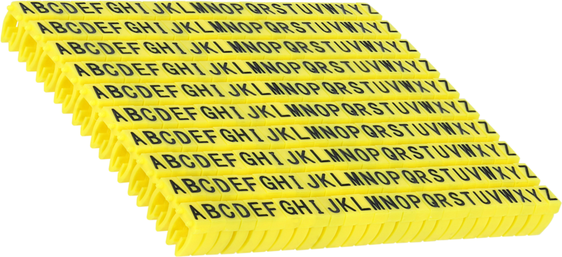 Cable Marker Clips A-Z Yellow 260x